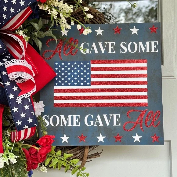 “All Gave Some” Patriotic Wreath - Picture 2 of 6